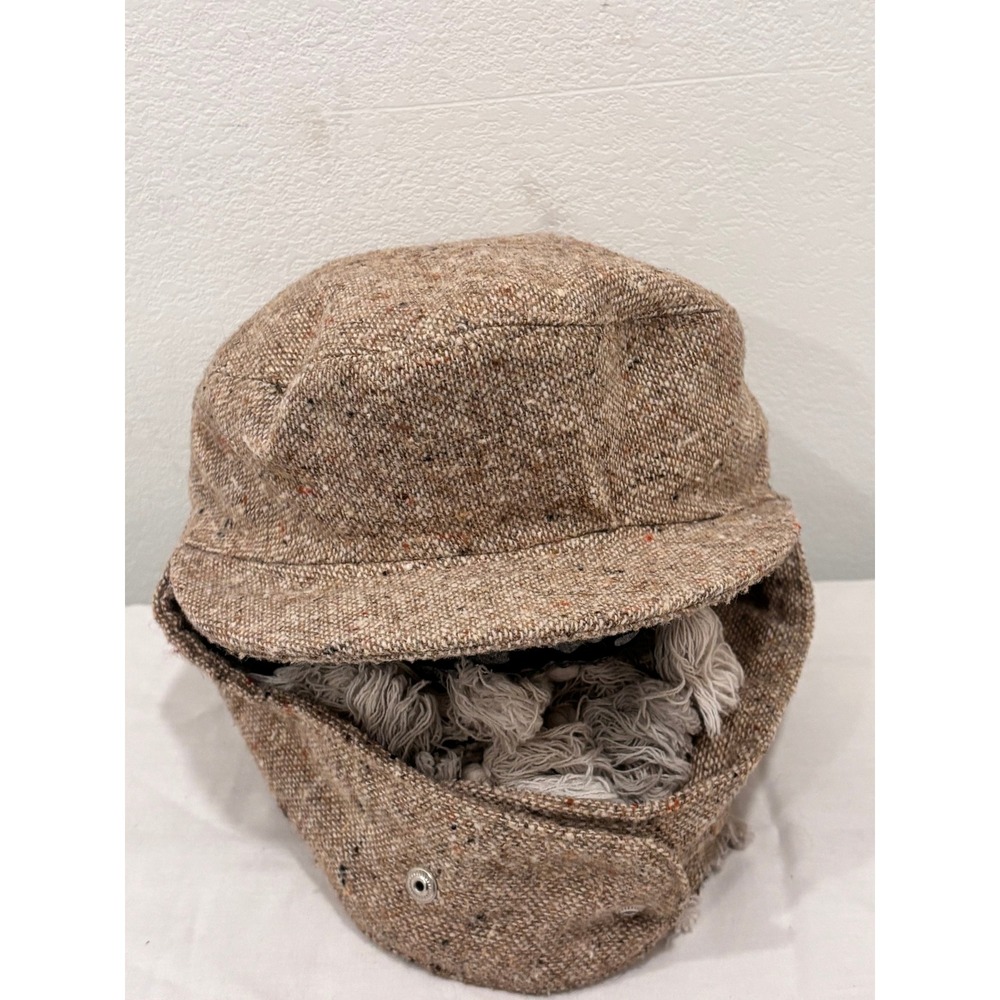 Thomas O'Gorman Blarney Walking Hat Brown Tweed Wool Made in Ireland Size 6 7/8